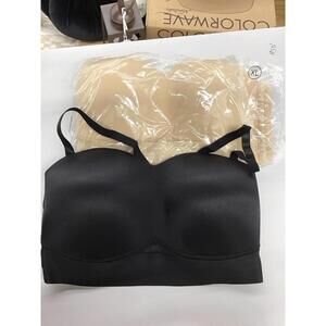 Rhonda shear molded mesh strapless convertible bras 2 pack XL new from HSN